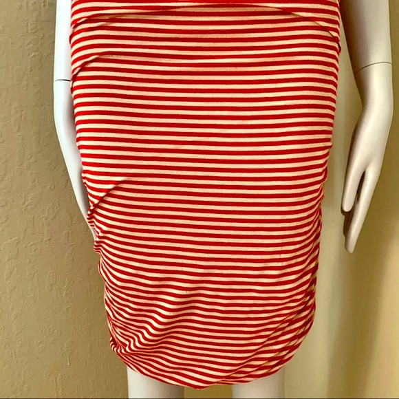 GUESS Red Striped Jersey Bodycon Dress Size Medium - Picture 5 of 15